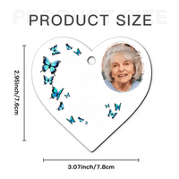 Custom Photo Memorial Personalized Ornament - Acrylic Heart Shaped - Christmas Gift, Sympathy Gift - Joliny