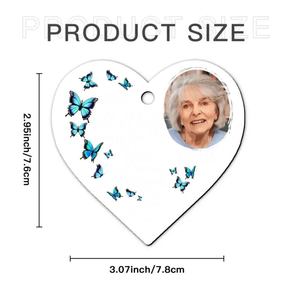Custom Photo Memorial Personalized Ornament - Acrylic Heart Shaped - Christmas Gift, Sympathy Gift - Joliny