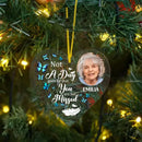 Custom Photo Memorial Personalized Ornament - Acrylic Heart Shaped - Christmas Gift, Sympathy Gift - Joliny