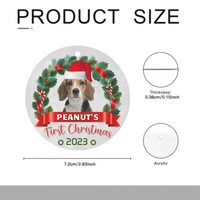 Custom Photo Pawsitively Excited For The First Christmas - Dog & Cat Personalized Custom Ornament - Joliny