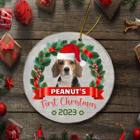 Custom Photo Pawsitively Excited For The First Christmas - Dog & Cat Personalized Custom Ornament - Joliny