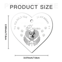 Custom Photo Personalized Memorial Heart Acrylic Ornament For Pet Lovers - Joliny