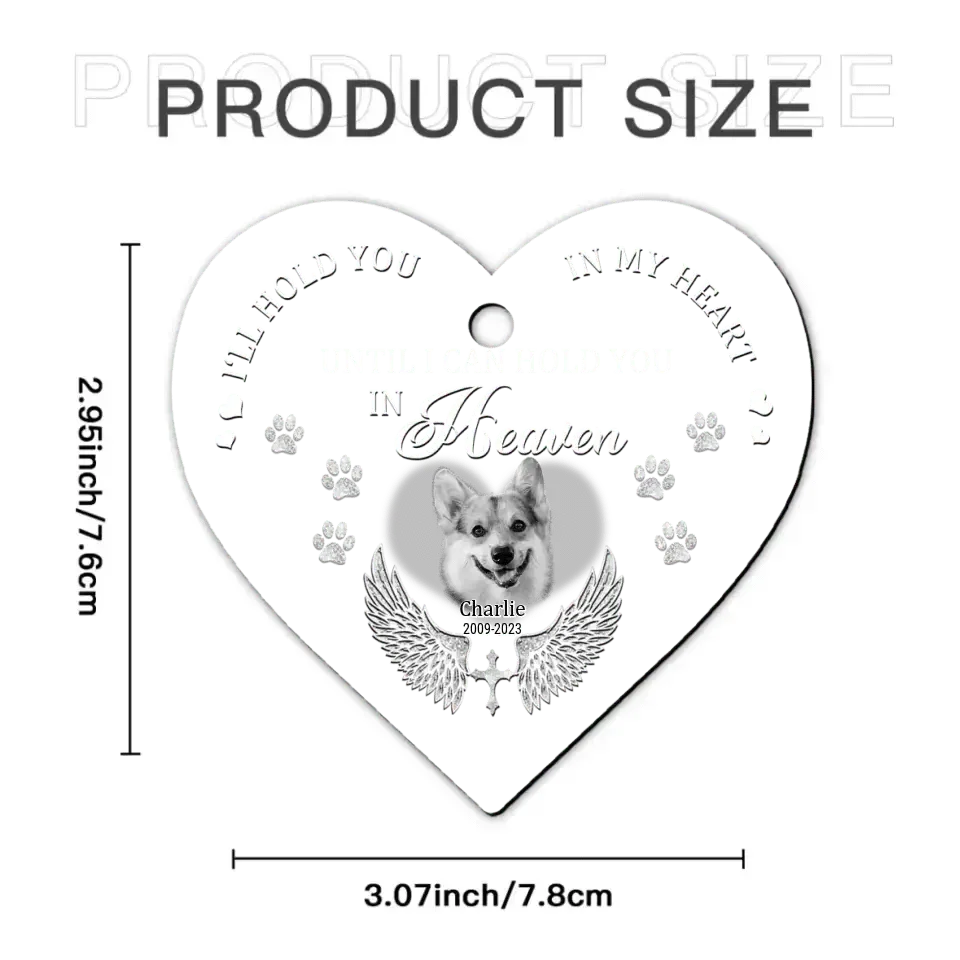 Custom Photo Personalized Memorial Heart Acrylic Ornament For Pet Lovers - Joliny