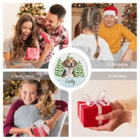 Custom Photo Pet Face Personalized Circle Acrylic Ornament - Christmas Gift For Pet Lovers, Pet Memorial - Joliny