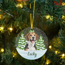 Custom Photo Pet Face Personalized Circle Acrylic Ornament - Christmas Gift For Pet Lovers, Pet Memorial - Joliny