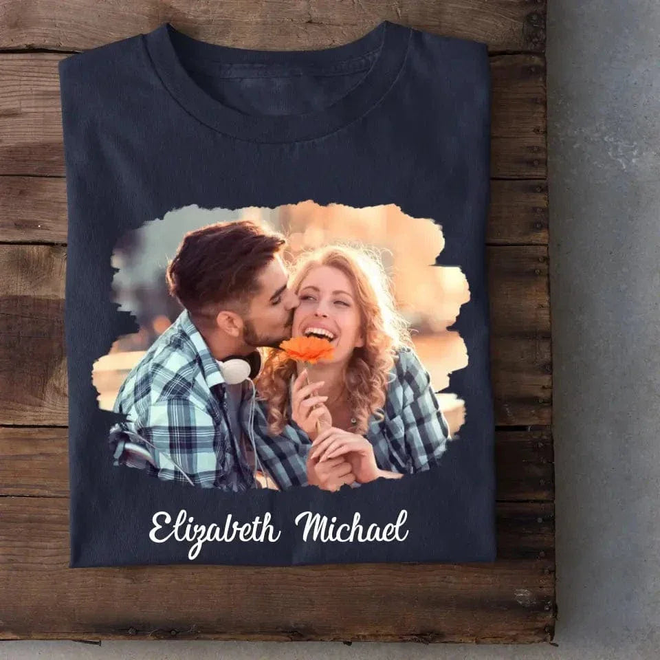 Custom Photo The Beginning Of Forever - Couple Personalized Custom Unisex T-shirt, Hoodie - Joliny