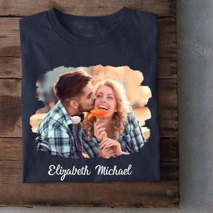Custom Photo The Beginning Of Forever - Couple Personalized Custom Unisex T-shirt, Hoodie - Joliny
