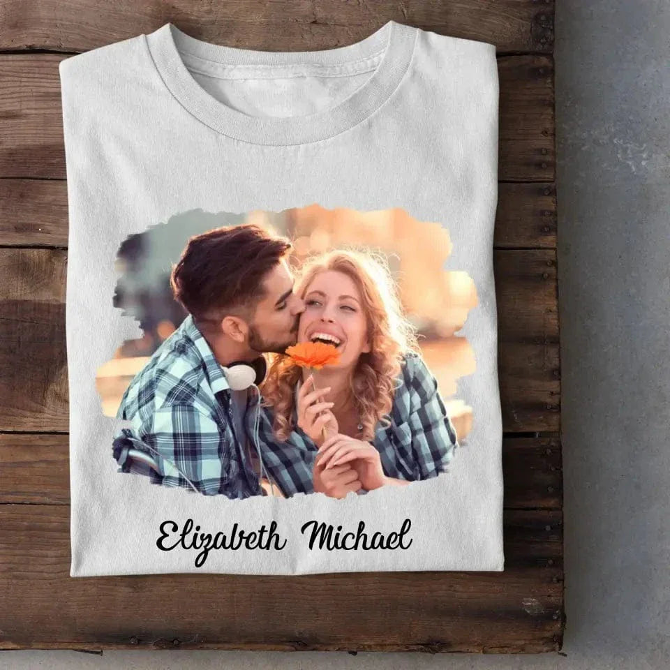 Custom Photo The Beginning Of Forever - Couple Personalized Custom Unisex T-shirt, Hoodie - Joliny