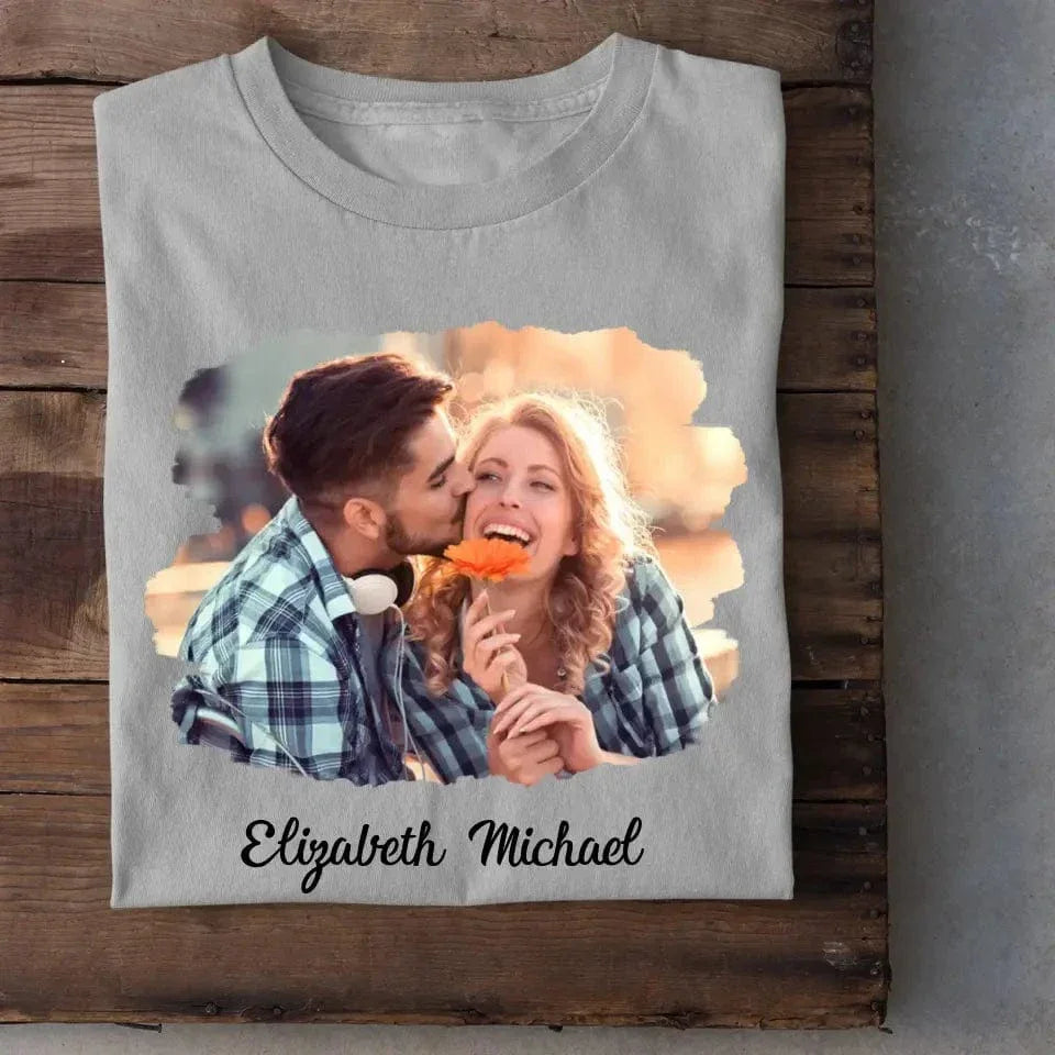 Custom Photo The Beginning Of Forever - Couple Personalized Custom Unisex T-shirt, Hoodie - Joliny