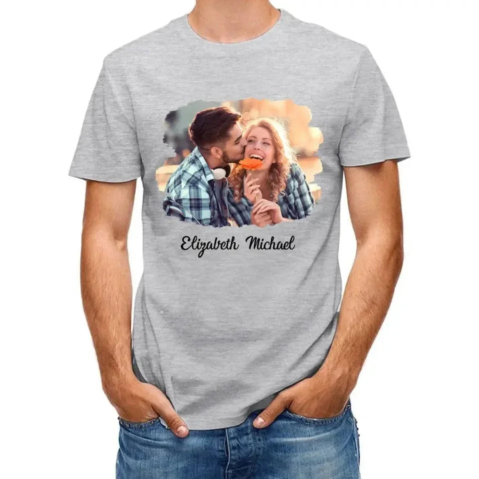 Custom Photo The Beginning Of Forever - Couple Personalized Custom Unisex T-shirt, Hoodie - Joliny