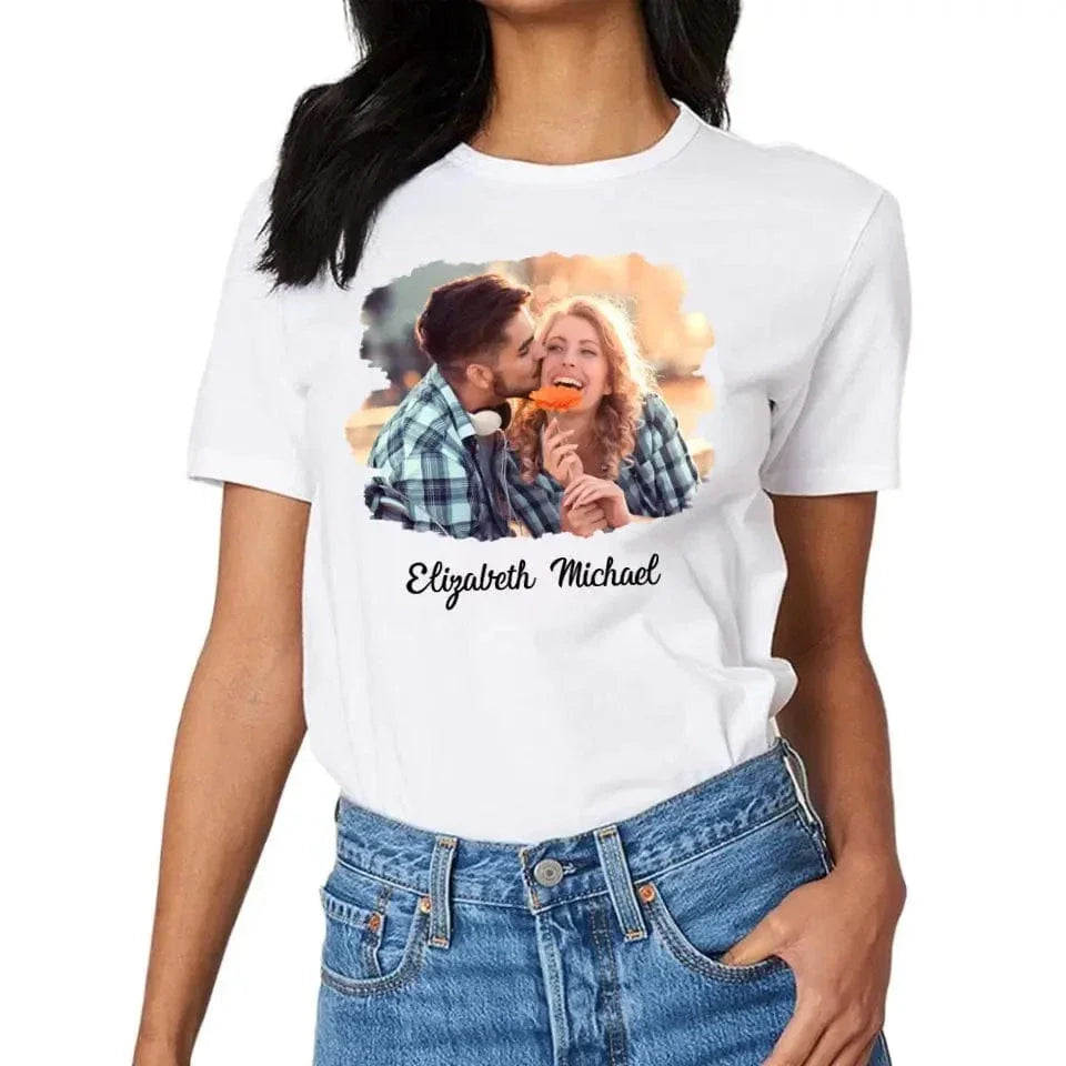 Custom Photo The Beginning Of Forever - Couple Personalized Custom Unisex T-shirt, Hoodie - Joliny