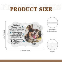 Custom Photo When Tomorrow Starts Without Me - Personalized Christmas Memorial Ornament For Pet Lovers - Joliny