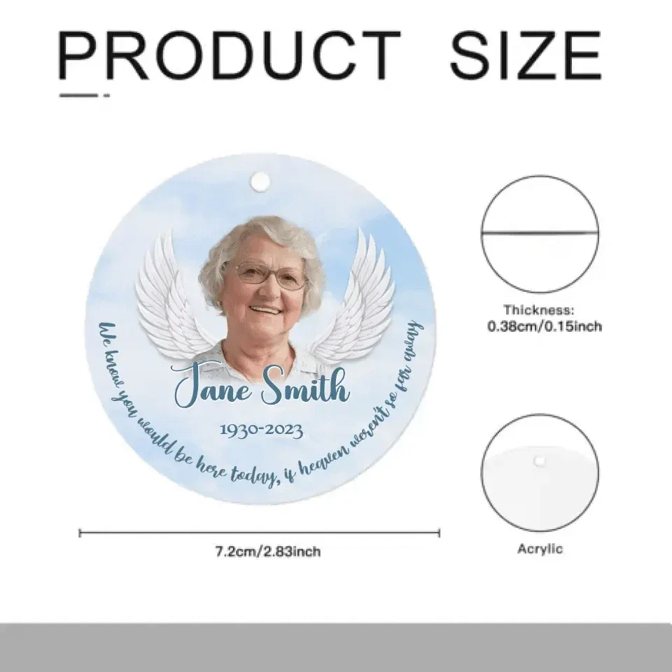 Custom Photo You'll Always Be My Missing Piece - Memorial Personalized Jewelry - Acrylic Round - Joliny