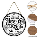 Custom The Good Witch's Family Wood Sign - Personalized Halloween Round Furniture Decoration Wood Sign - Halloween Gift for Family Members - Joliny