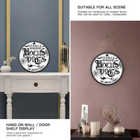 Custom The Good Witch's Family Wood Sign - Personalized Halloween Round Furniture Decoration Wood Sign - Halloween Gift for Family Members - Joliny