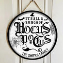Custom The Good Witch's Family Wood Sign - Personalized Halloween Round Furniture Decoration Wood Sign - Halloween Gift for Family Members - Joliny