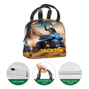 Custom Truck School Bag with Boy's Name Print, Personalized Kid's School Season Gift - Joliny