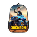 Custom Truck School Bag with Boy's Name Print, Personalized Kid's School Season Gift - Joliny