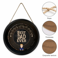 Custom Wooden Door Sign - Personalized Family Figures and Names Wooden Door Plaque - A Gift For Family,Dad,Mom - Joliny
