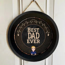 Custom Wooden Door Sign - Personalized Family Figures and Names Wooden Door Plaque - A Gift For Family,Dad,Mom - Joliny