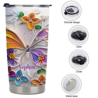 Customised Butterfly Themed Mugs - Personalised Name Gorgeous Butterfly Print Decorative Mugs - A Gift For Family,Friend,Sister,BFF,Butterfly Lovers - Joliny