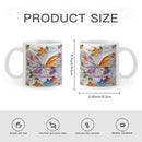 Customised Butterfly Themed Mugs - Personalised Name Gorgeous Butterfly Print Decorative Mugs - A Gift For Family,Friend,Sister,BFF,Butterfly Lovers - Joliny