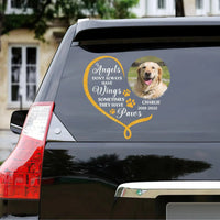 Customised Car Stickers - Angels Don't Always Have Wings Personalised Pet Memorial Stickers - A Gift for Family,Pet Owners,Pet Lovers - Joliny