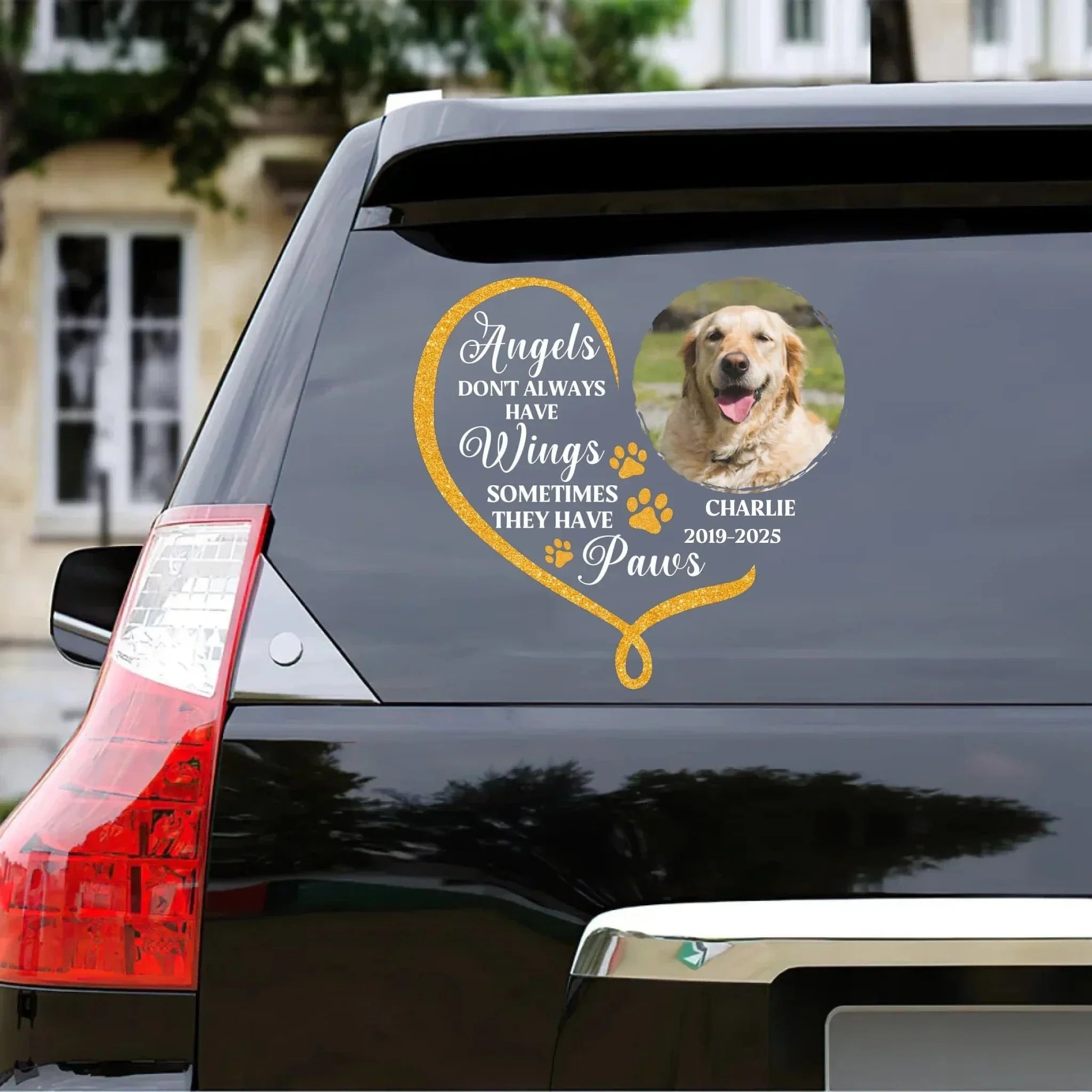 Customised Car Stickers - Angels Don't Always Have Wings Personalised Pet Memorial Stickers - A Gift for Family,Pet Owners,Pet Lovers
