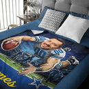 Customised Football Themed Blankets - Personalised Photo and Name Footballer Blankets - A Gift For Father,Football Players,Football Lovers - Joliny