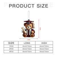 Customised Graduation Blessing Teddy Bear - Personalised Teddy Bear and Name, Year Acrylic Draduation Decoration - Gift For Graduates,Chlidren,Friend - Joliny