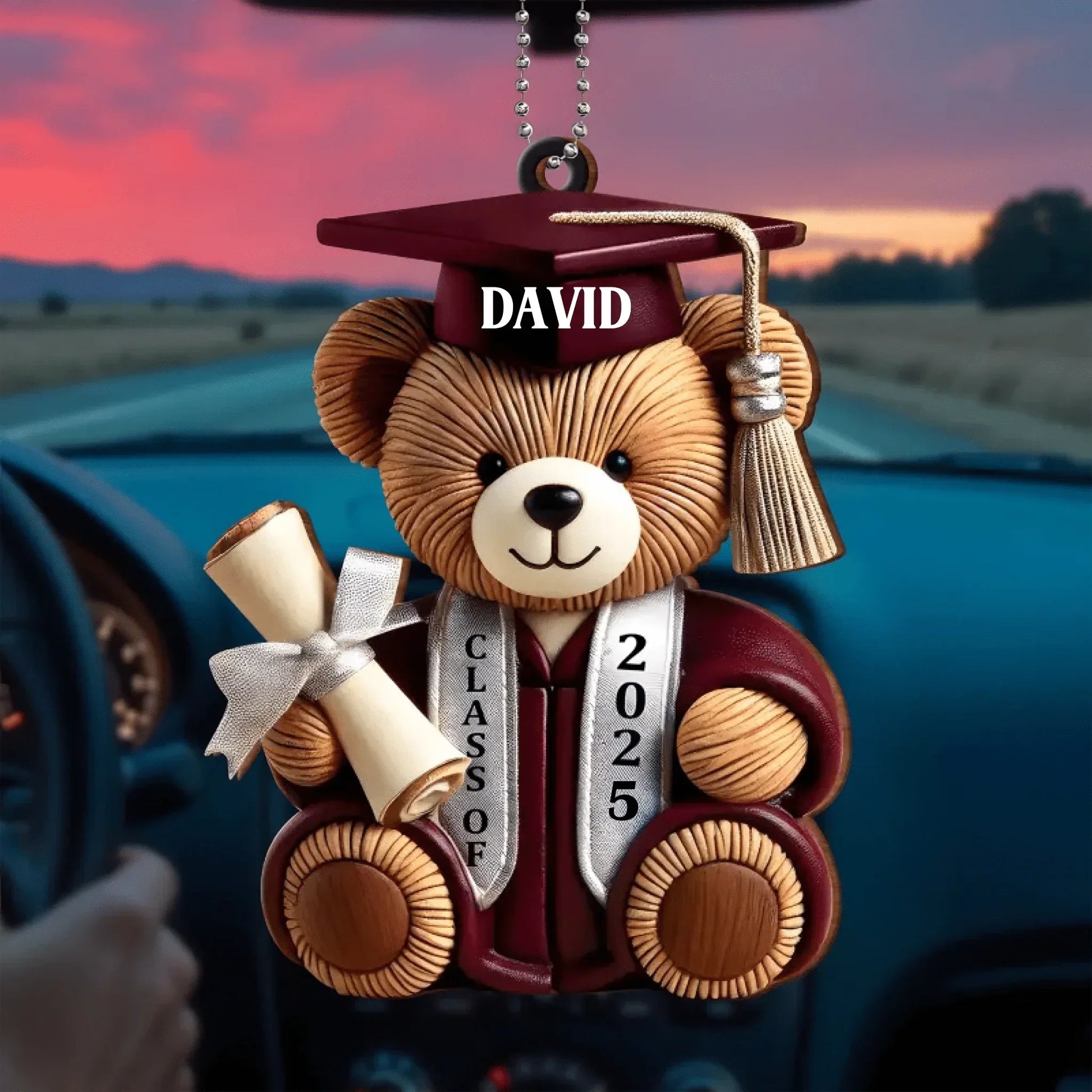 Joliny Customizer Customised Graduation Blessing Teddy Bear - Personalised Teddy Bear and Name, Year Acrylic Draduation Decoration - Gift For Graduates,Chlidren,Friend / 1 / 4 INCH (10cm) Customised Graduation Blessing Teddy Bear - Personalised Teddy Bear and Name, Year Acrylic Draduation Decoration - Gift For Graduates,Chlidren,Friend