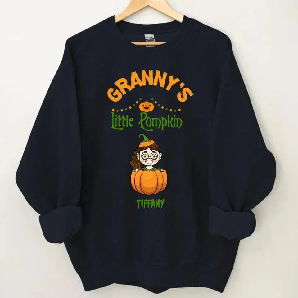 Customised Halloween Pumpkins - Personalised character and name pumpkin Sweatshirt - A Halloween Gift for Family - Joliny