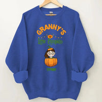 Customised Halloween Pumpkins - Personalised character and name pumpkin Sweatshirt - A Halloween Gift for Family - Joliny