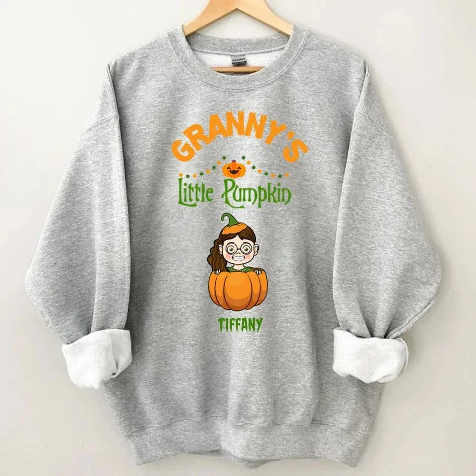 Customised Halloween Pumpkins - Personalised character and name pumpkin Sweatshirt - A Halloween Gift for Family