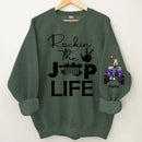 Customised Jeep Themed Sweatshirt - Personalised Jeep and Rock Girl Print Sweatshirt - A Gift For Girl,Friend,BFF,Jeep Lovers - Joliny