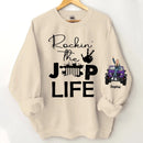 Customised Jeep Themed Sweatshirt - Personalised Jeep and Rock Girl Print Sweatshirt - A Gift For Girl,Friend,BFF,Jeep Lovers - Joliny