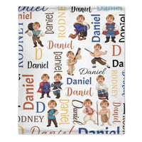 Customised Princess and Prince Blankets - Personalised Name and Photo Children's Blankets - A Gift For Children,Boy,Girl,Grandchildren - Joliny
