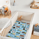 Customised Railway Train Blanket - Personalised Name Railway Train Pattern Blue Blanket - A Gift For Children,Boy,Baby,Train Lover - Joliny
