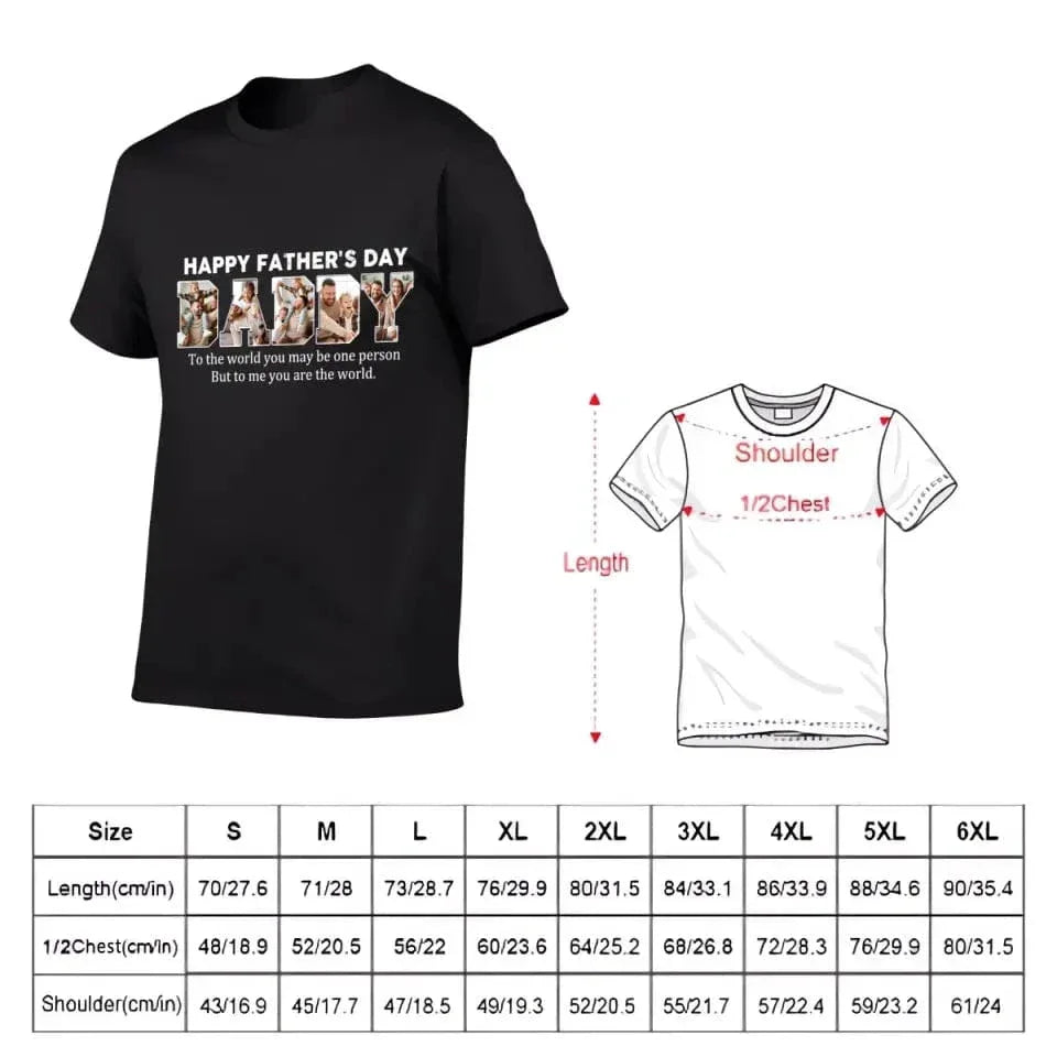 Customize DADDY Photo T-shirt, Happy Father’s Day - Joliny