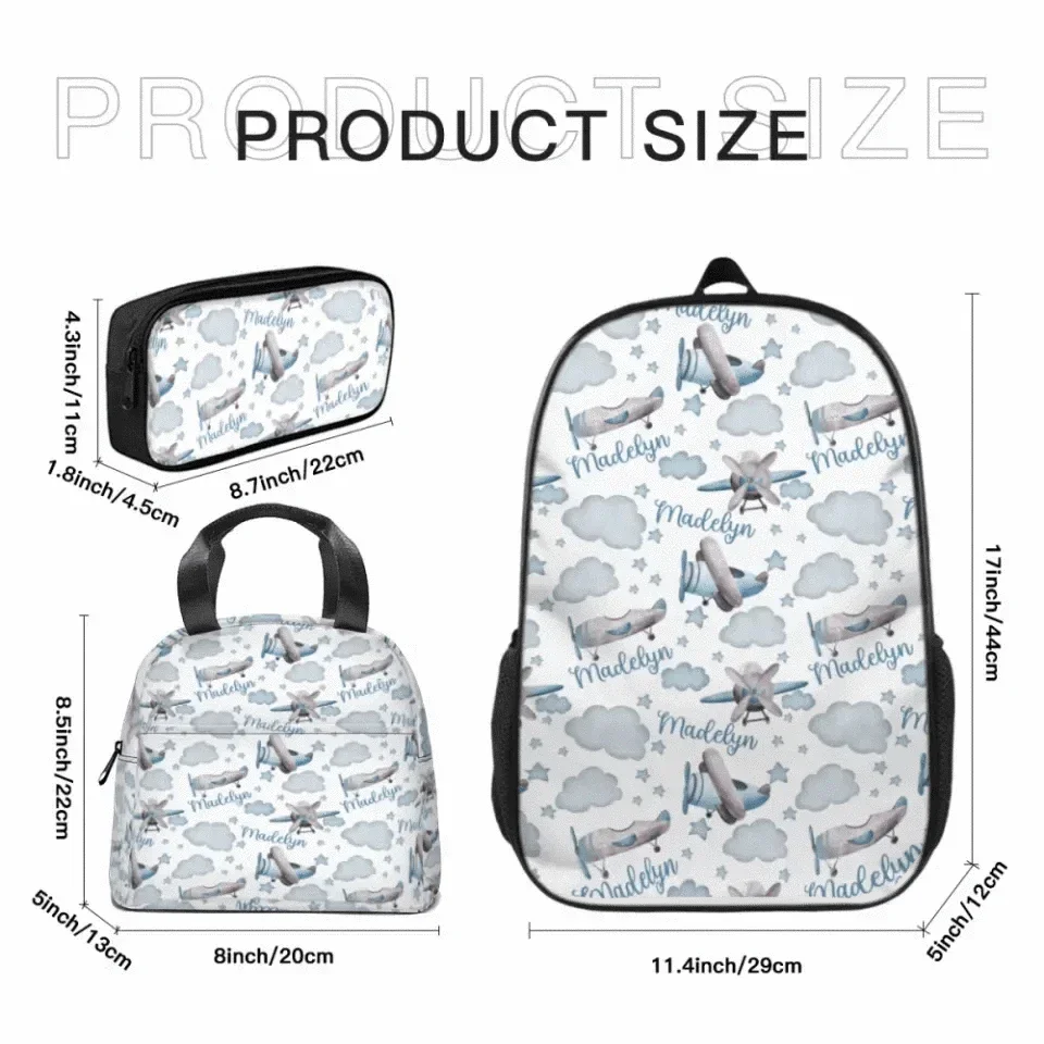Customized Airplane Backpacks With Personalized Names, A Great School Season Gift For Kids - Joliny