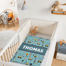 Customized Baby Name Blankets, Dump Trucks Construction Truck Baby Blankets - Joliny