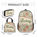 Customized Backpack With Retro Floral Name, A Gift For The Beginning Of School Season - Joliny