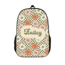 Customized Backpack With Retro Floral Name, A Gift For The Beginning Of School Season - Joliny