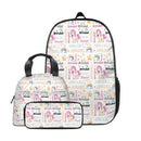 customized backpack with unicorn pattern name, gift for the beginning of school season - Joliny