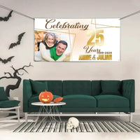 Customized Banner With Photo And Name - Personalized Anniversary Banner - Gift For Couples, Couples' Anniversary - Joliny
