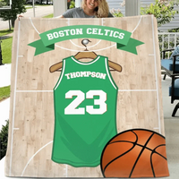Customized Basketball Scene Blankets - Personalized Team Name,Name and Number Basketball Themed Blanket - A Gift For Basketball Player,Basketball Lover - Joliny