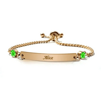 Customized Birthstone Bracelet - Personalized Name and Birthday Month Stone Memorial Bracelet - A Gift For Girlfriend,Wife,Mom,Sister,BFF,Bridesmaid - Joliny