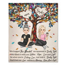 Customized Blankets for Moms and Kids - Personalized Character Cartoon Image and Name Love Tree Blanket - A Gift For Friend,Mom,Children - Joliny
