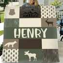 Customized Boy Names Nature Themed Baby Blanket, Great Birthday Gift - Joliny