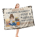 Customized Character Reading Blanket - Soft Reading Blanket with Personalized Character Shapes and Names - A Gift For Friend,Ladies - Joliny